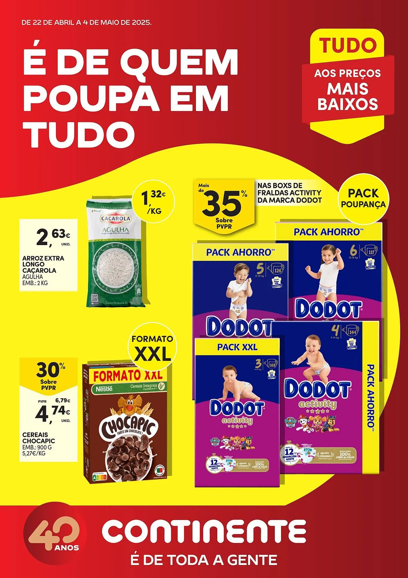 Folheto Folheto Continente de 22 de abril até 4 de maio 2025 - Pagina 1