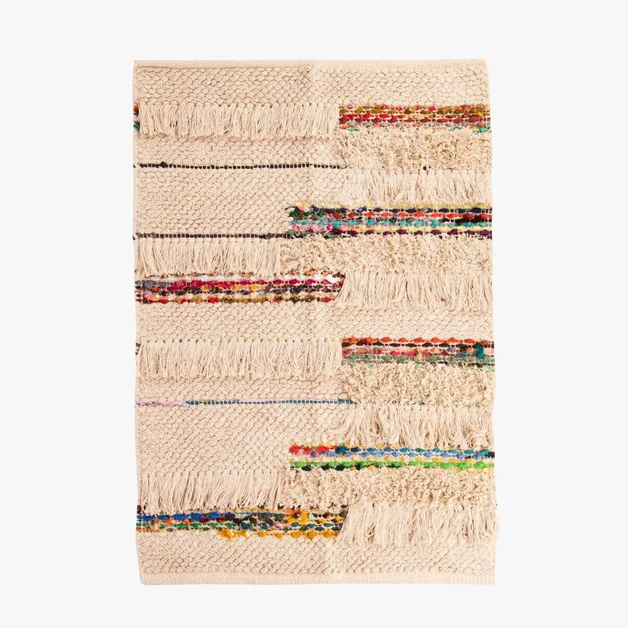 Tapete riscas algodão multicor 140x200 cm BENAGIL