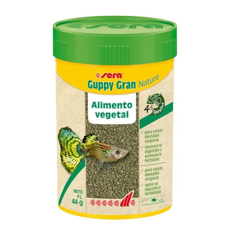 Sera Guppy Gran Alimento Vegetal para peixes