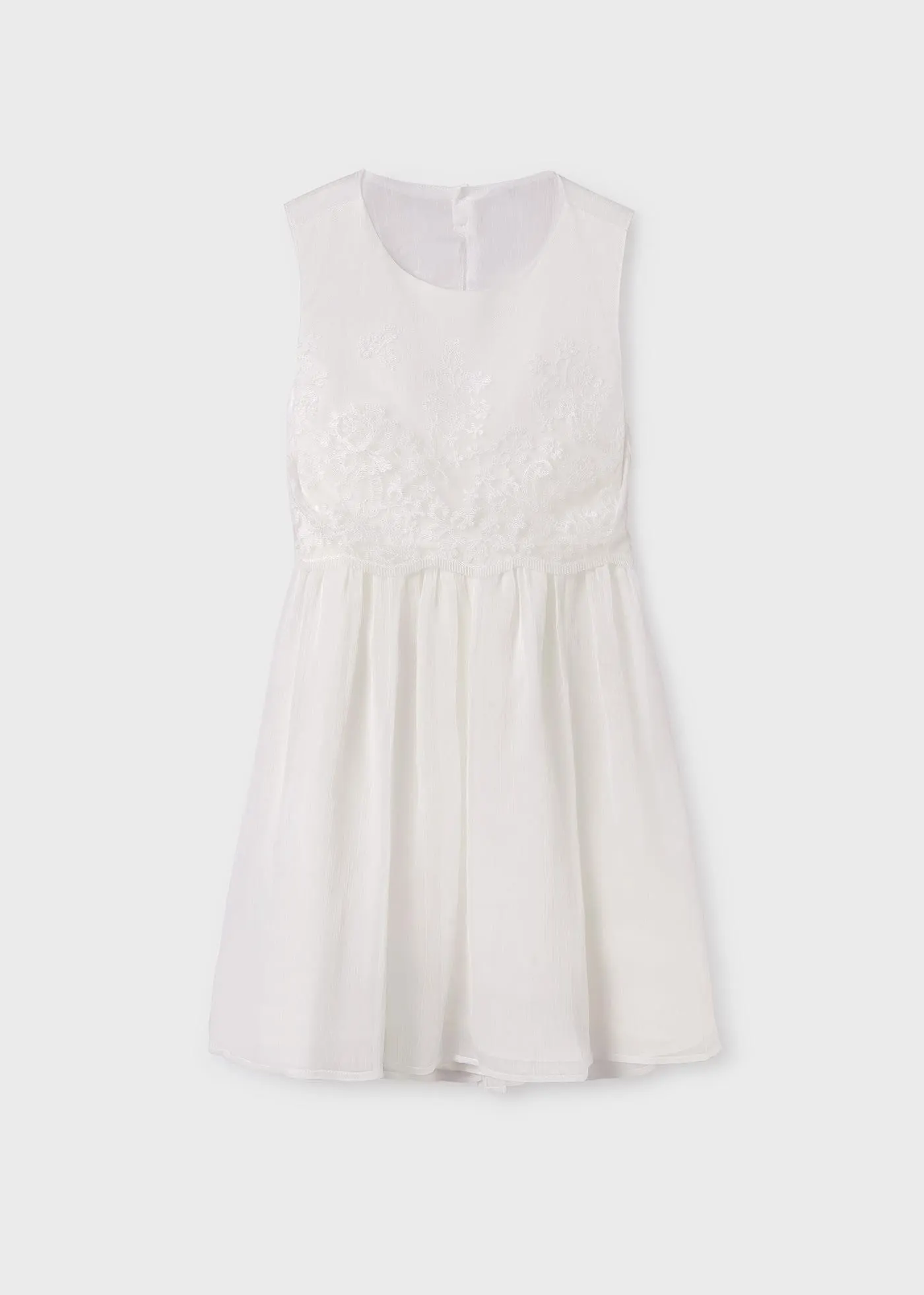 Vestido bordado combinado rapariga