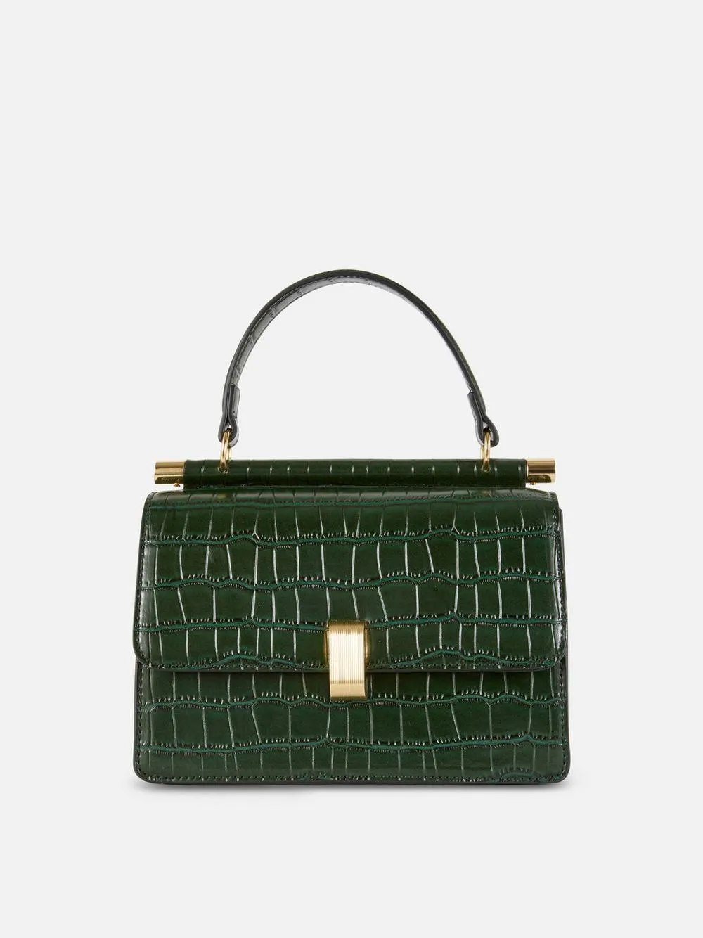 Mala tiracolo imitação crocodilo