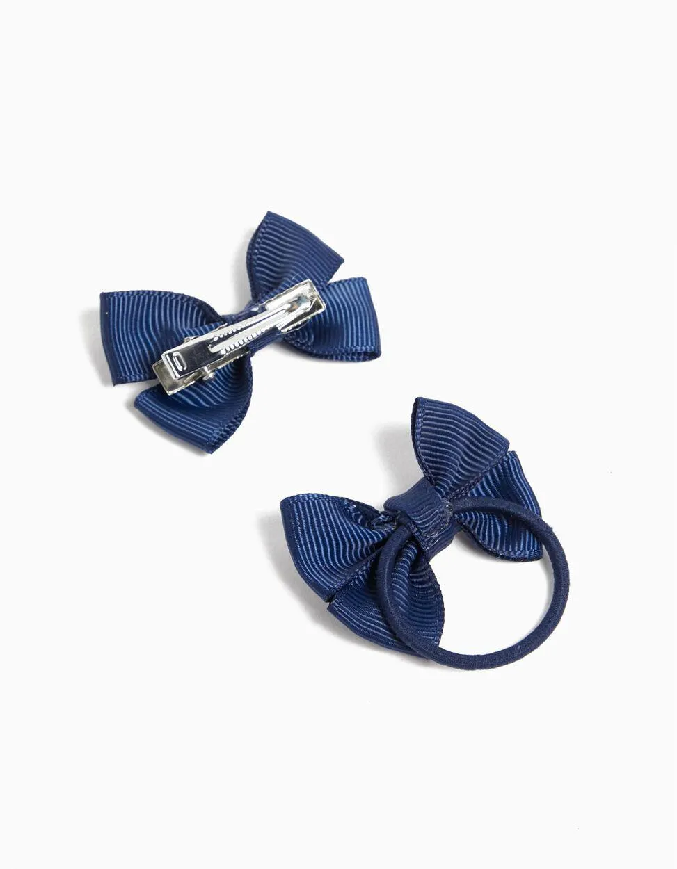 Pack Elástico de Cabelo + Gancho Laço, Menina, Azul Escuro