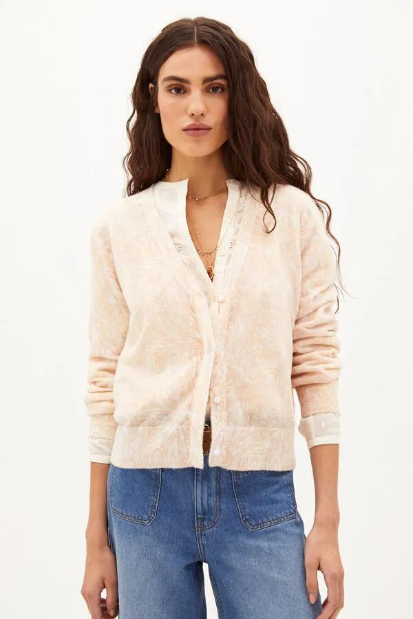 Cora. Cárdigan de punto estampado