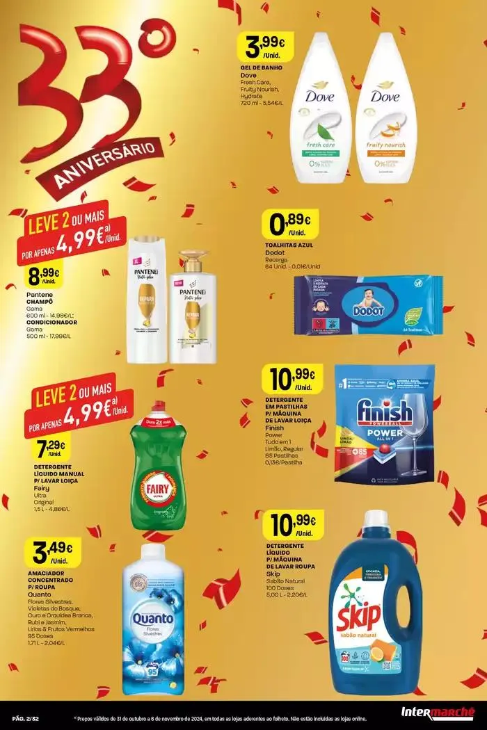 Folheto 33º ANIVERSÁRIO de 31 de outubro até 6 de novembro 2024 - Pagina 2