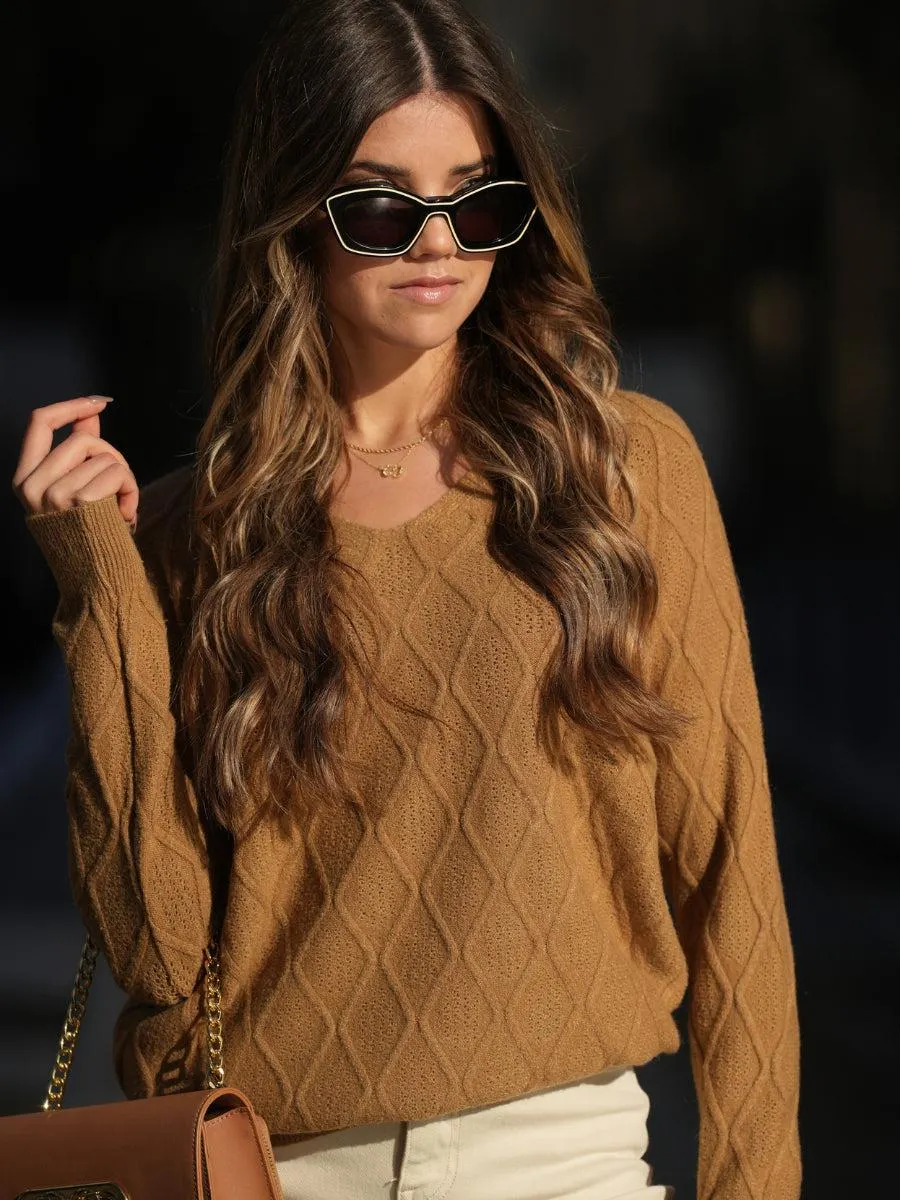 Camisola malha entrançada