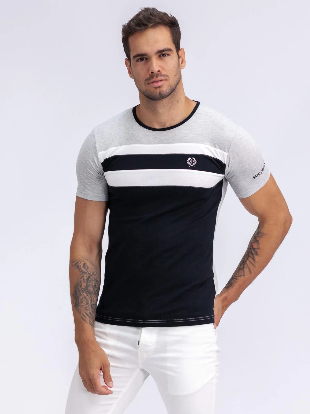 T-SHIRT SMK CHEST STRIPES