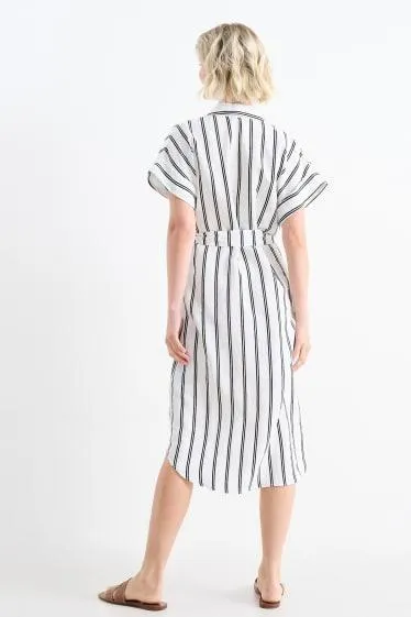 Shirt dress - striped
