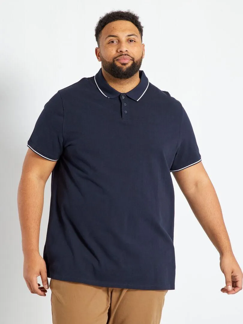 Polo em algodão - AZUL