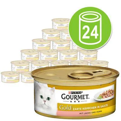 Purina Gourmet Gold Tenros Pedaços 24 x 85 g - Pack económico