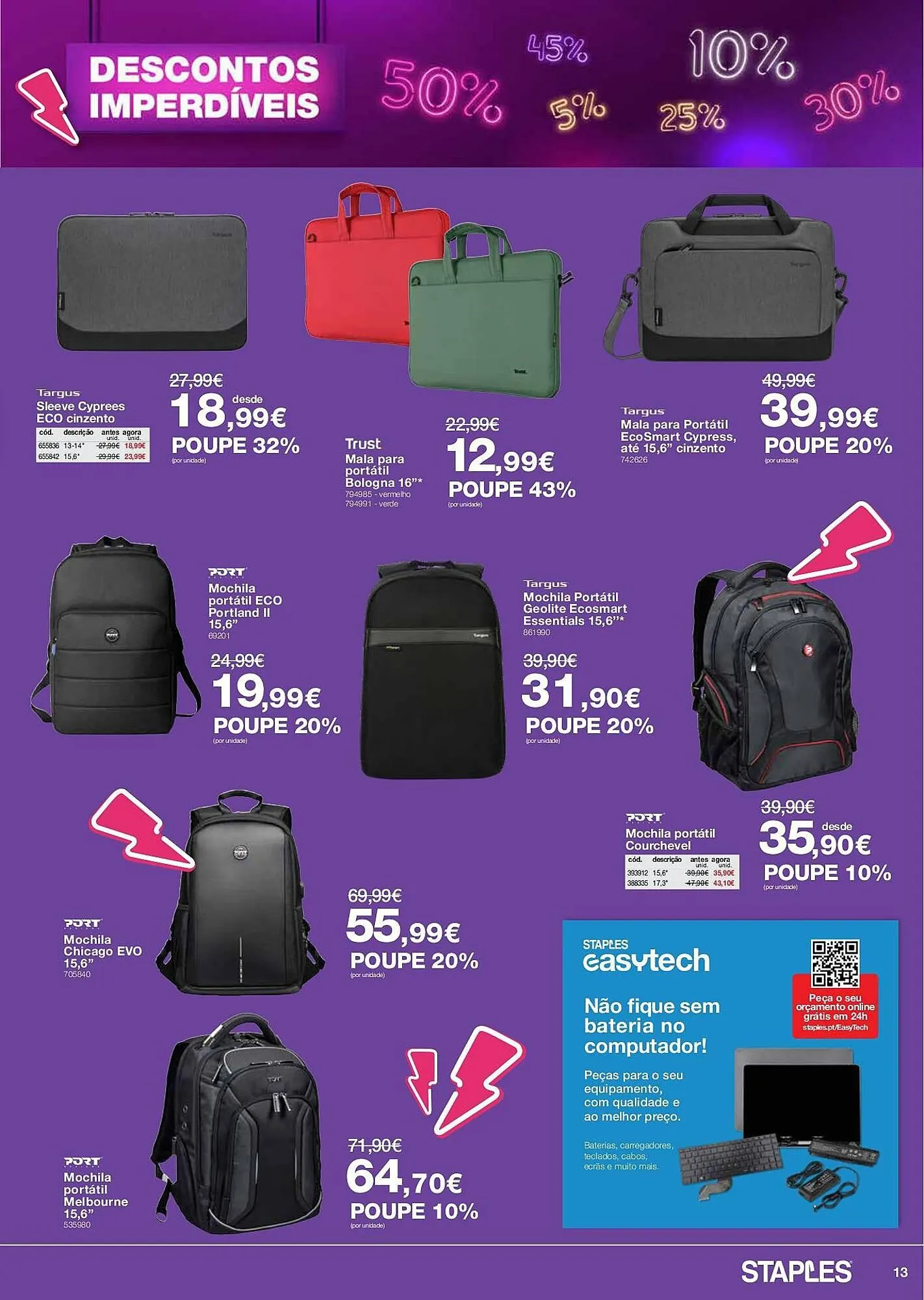 Folheto Folheto Staples de 9 de março até 31 de março 2026 - Pagina 13