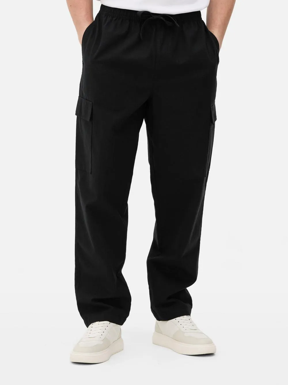 Calças cargo cordão