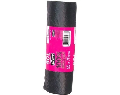 sacos silvex lixo eco reciclados 50l 15un