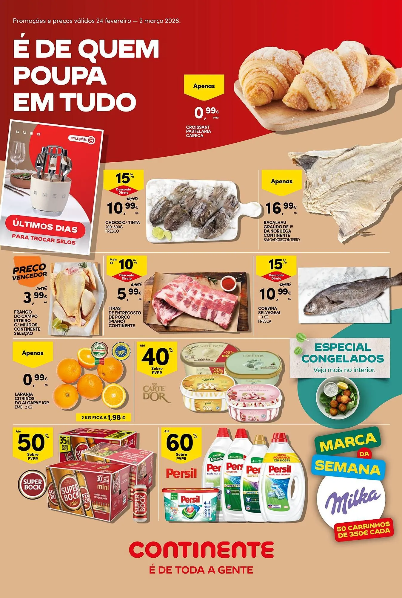 Folheto Folheto Continente Bom dia de 24 de fevereiro até 2 de março 2026 - Pagina 1