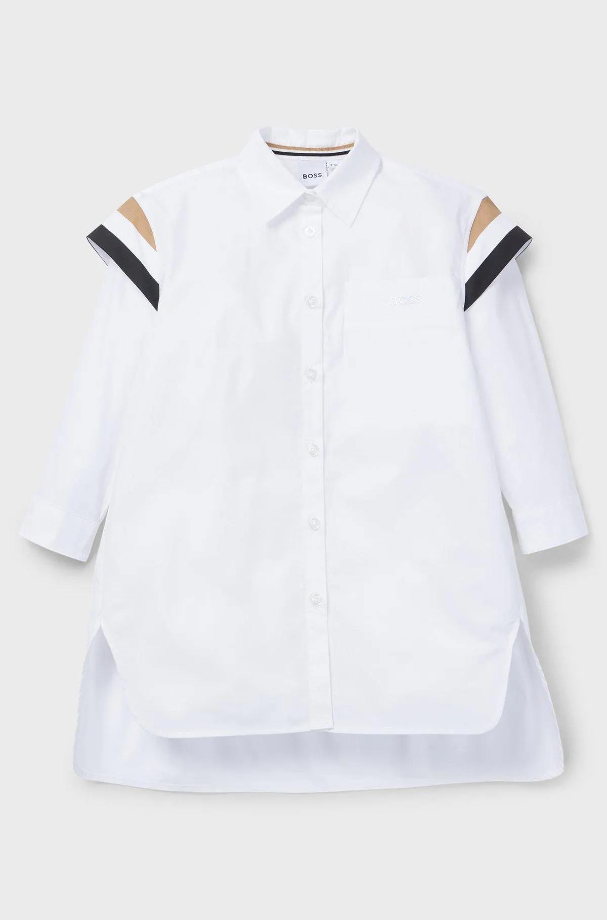 Vestido de camisa para criança com riscas exclusivas