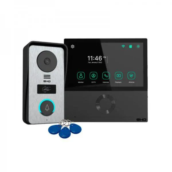 Kit Videoporteiro 4 fios 7'' WiFi