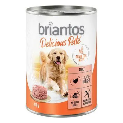 Briantos Delicious Paté 6 x 400 g para cães a preço especial!