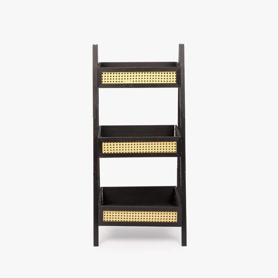 Estante 3 níveis preta SUBLIME