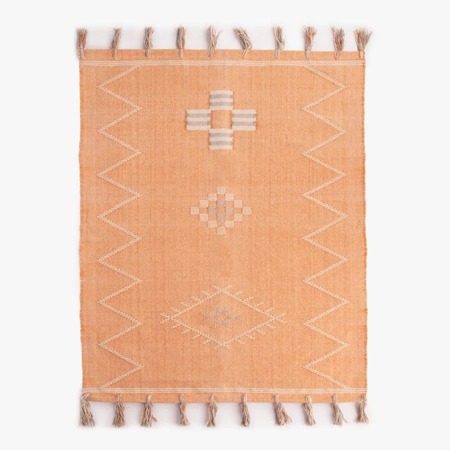 Tapete algodão laranja 200x300 cm BENAGIL