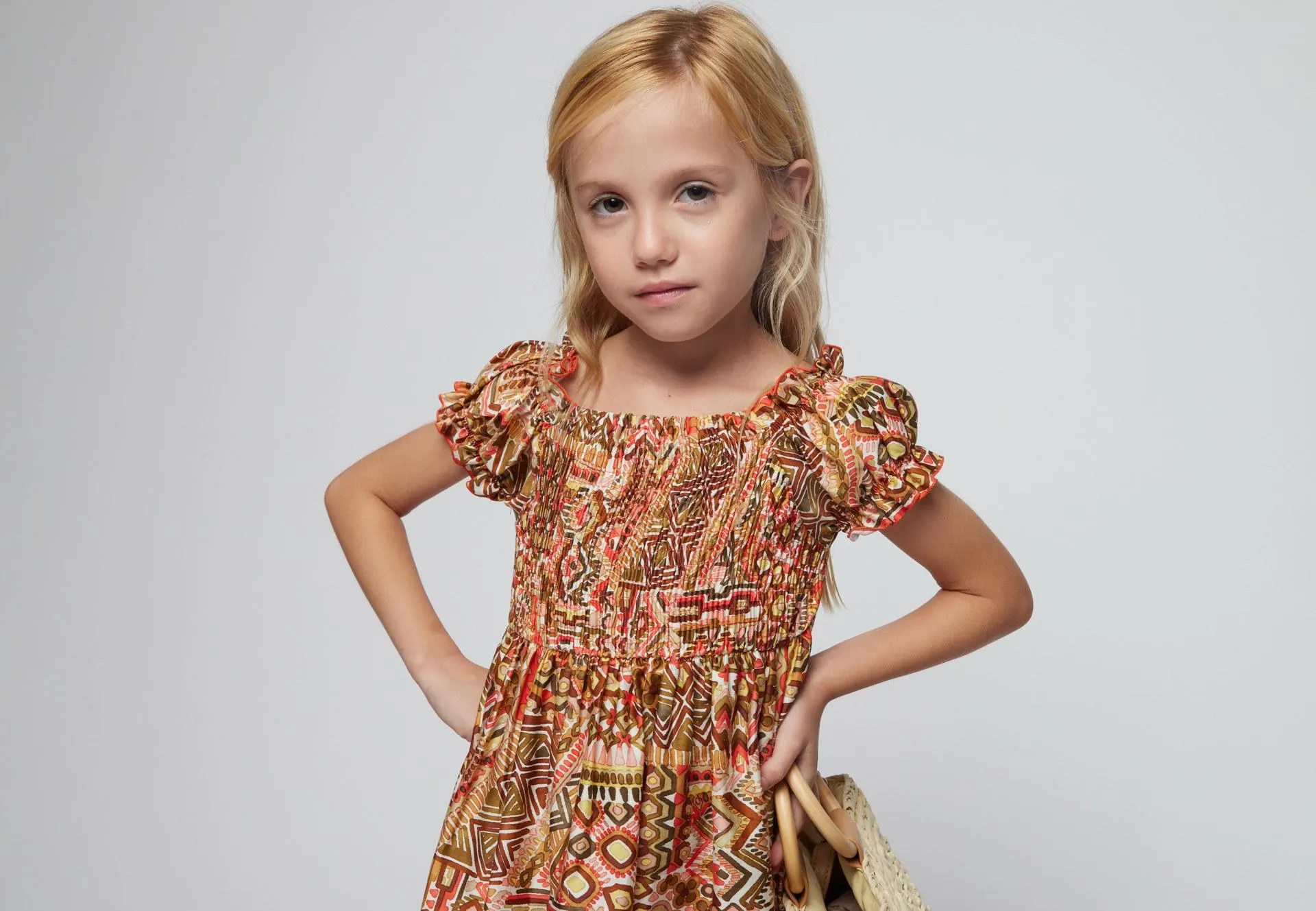 Vestido ponto smock Better Cotton menina