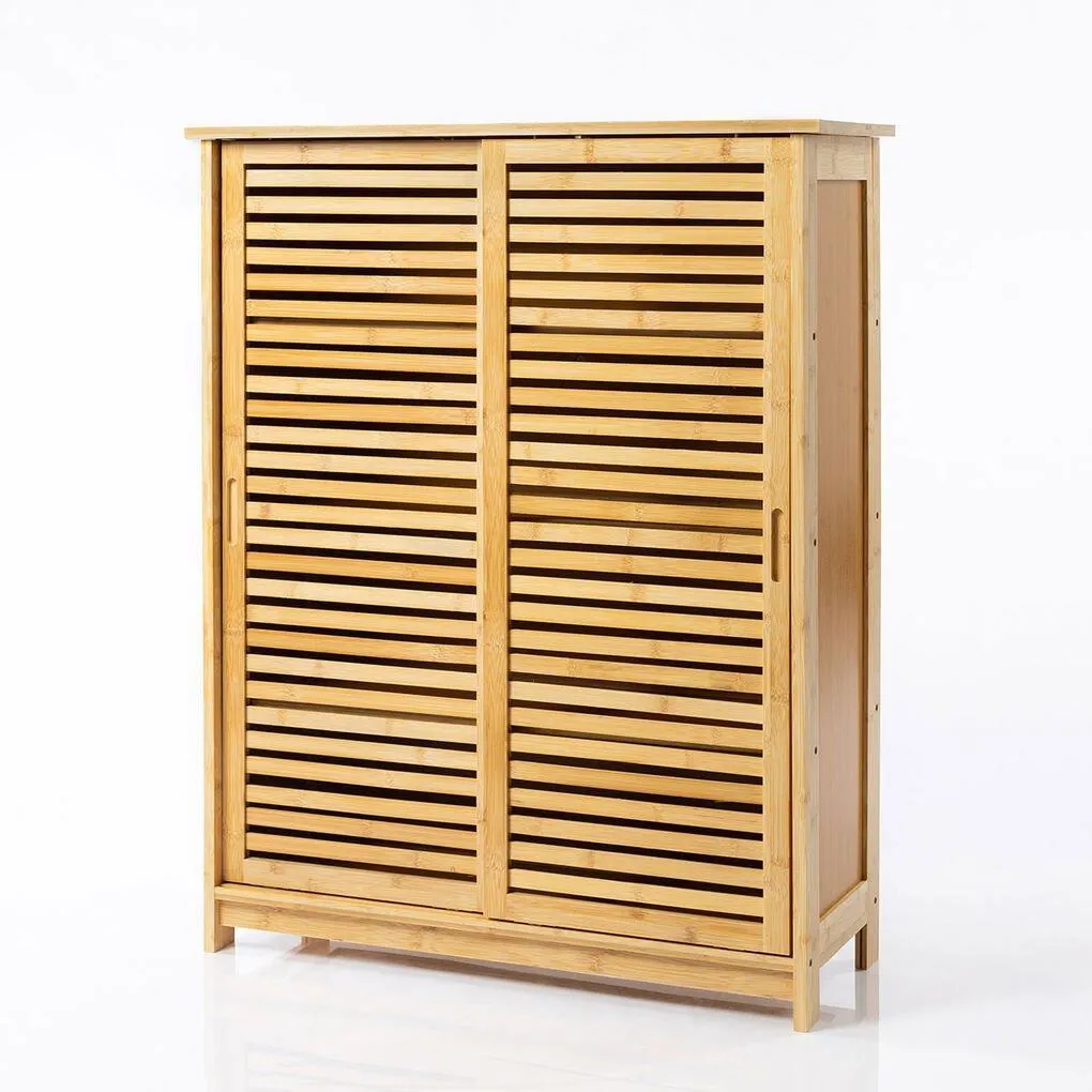 Sapateira VENEZA natural com porta de correr 100cm