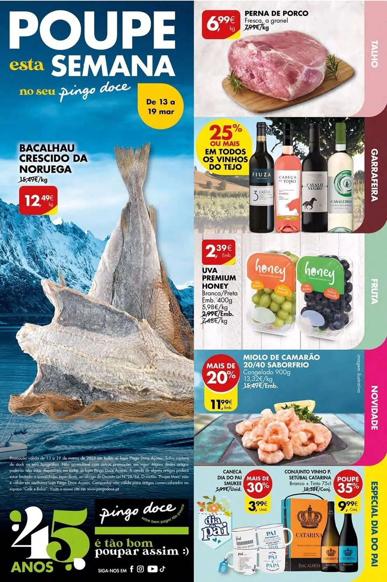 Folheto Folheto Pingo Doce de 13 de março até 19 de março 2025 - Pagina 1