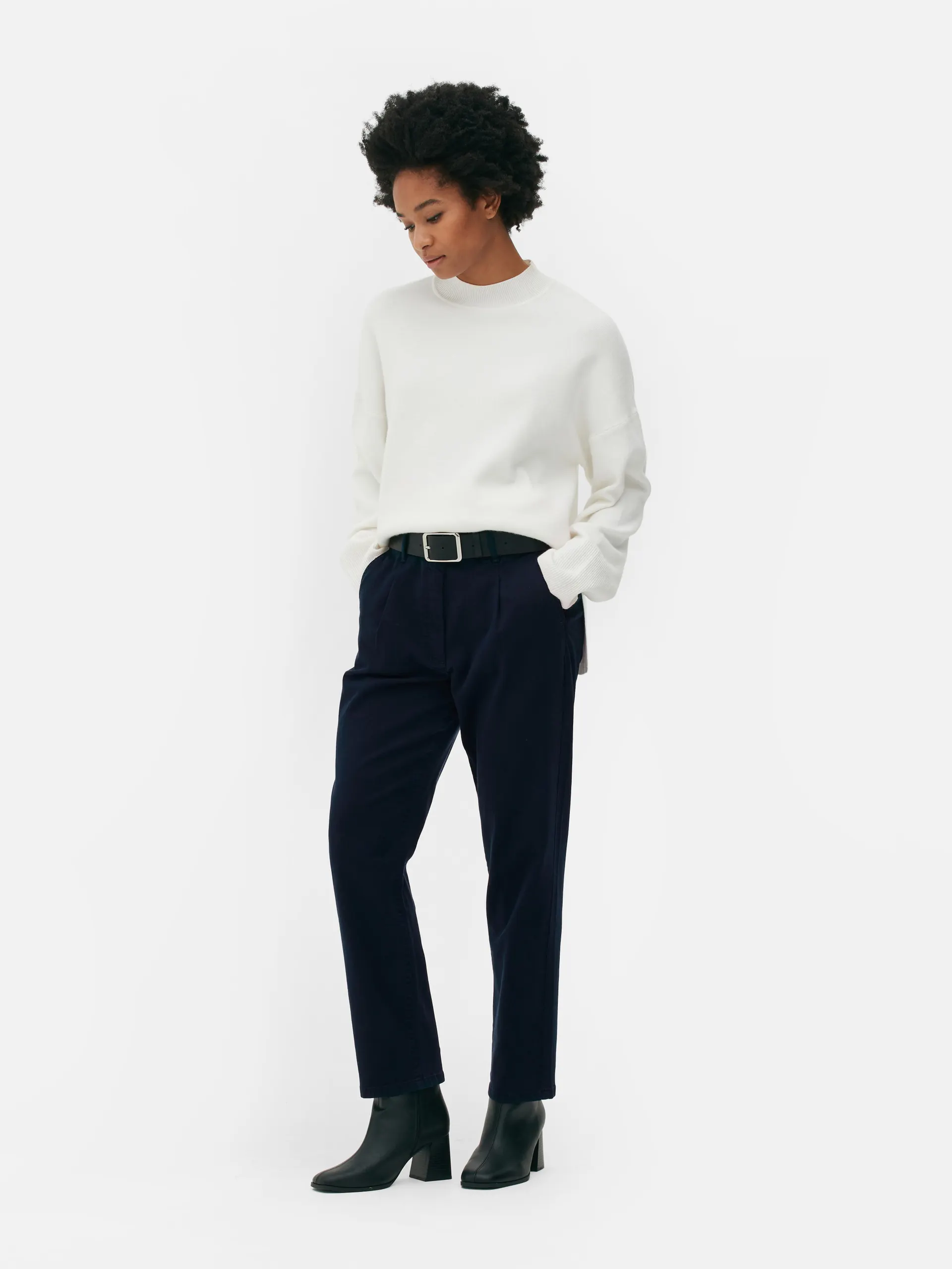 Chino met taps toelopende pasvorm