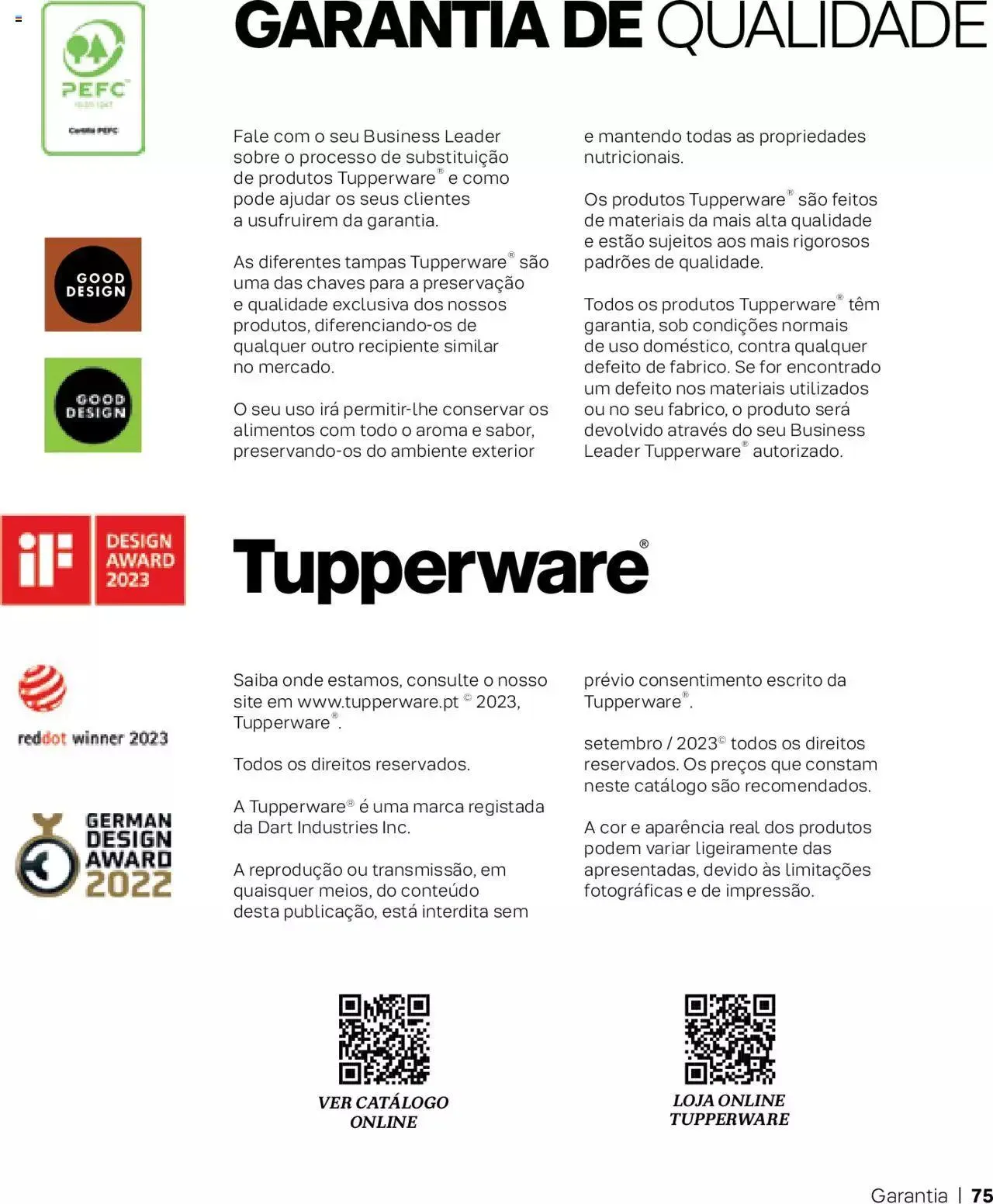 Folheto Tupperware Catálogo de 1 de setembro até 31 de dezembro 2023 - Pagina 75