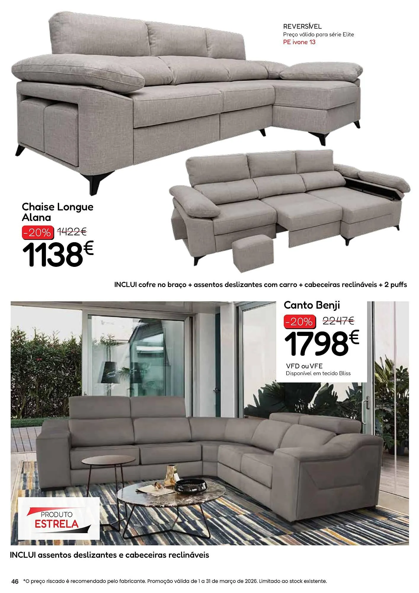 Folheto Folheto Hiper Centro do Móvel de 5 de março até 31 de março 2026 - Pagina 46