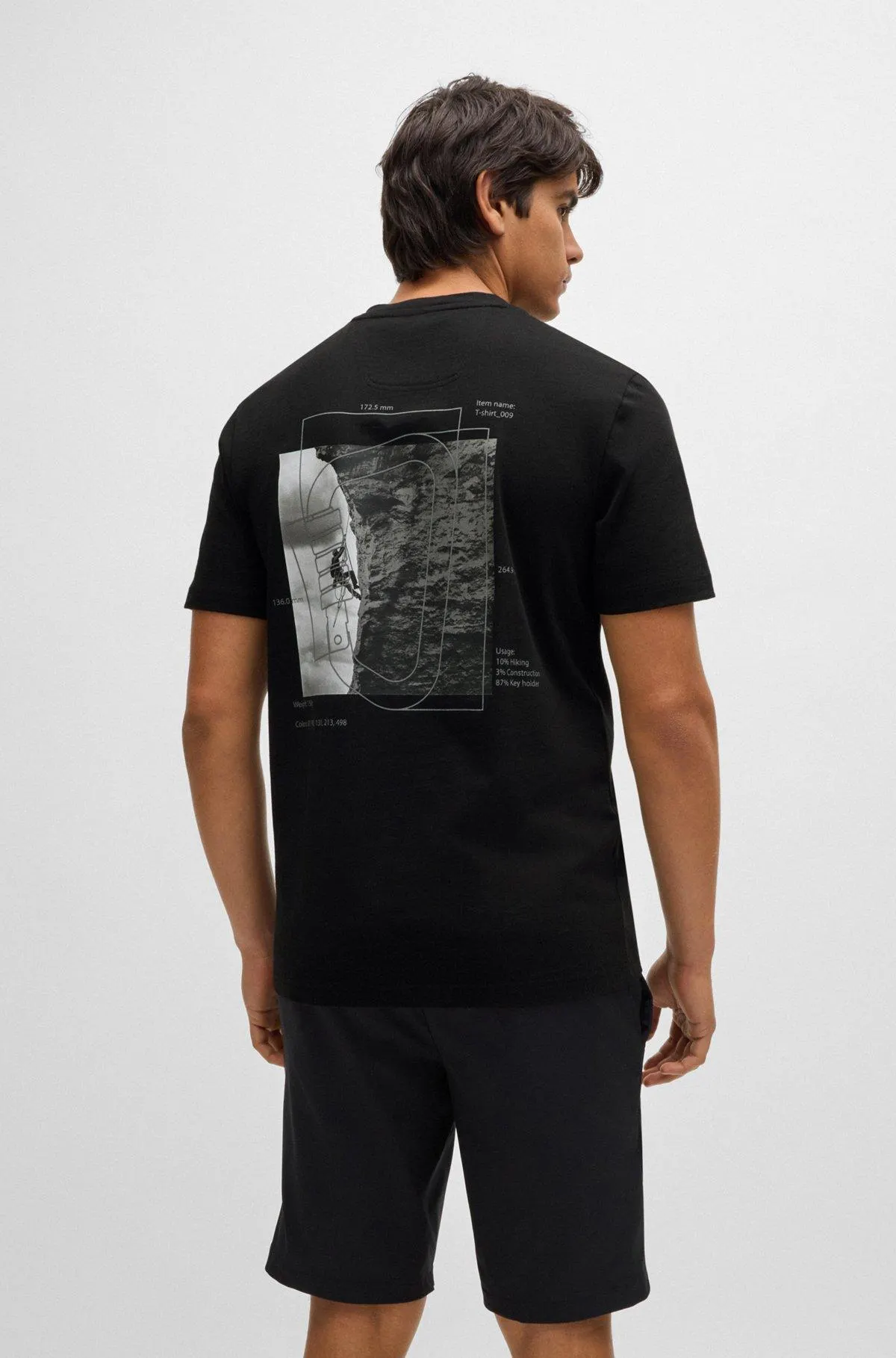 Cotton-jersey regular-fit T-shirt with carabiner artwork