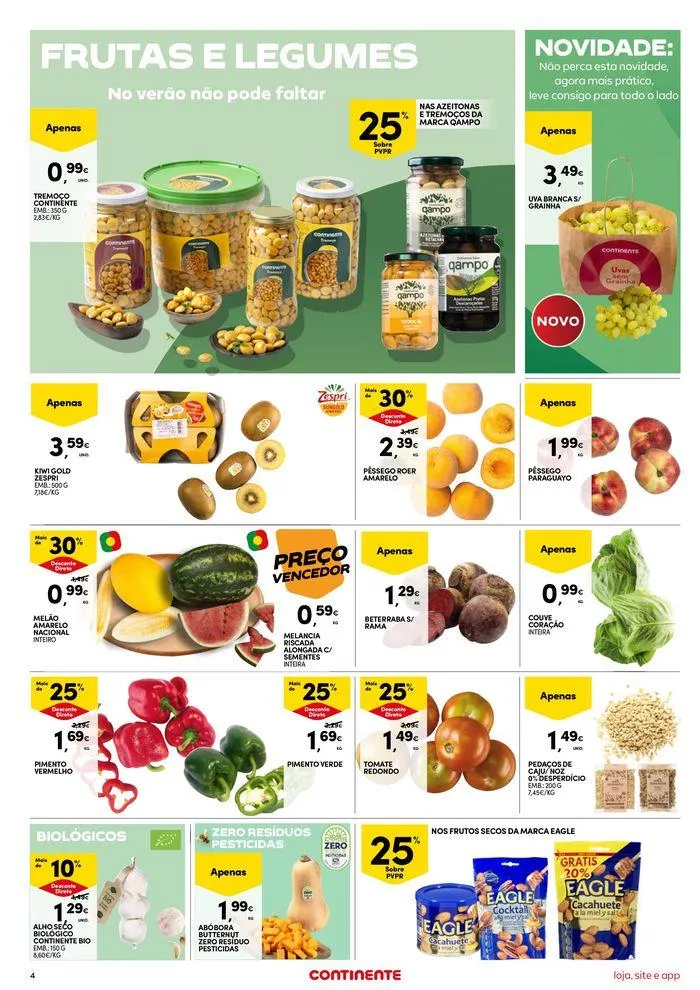 Folheto Continente Bom Dia: É de quem não se poupa de poupar de 8 de agosto até 12 de agosto 2024 - Pagina 4