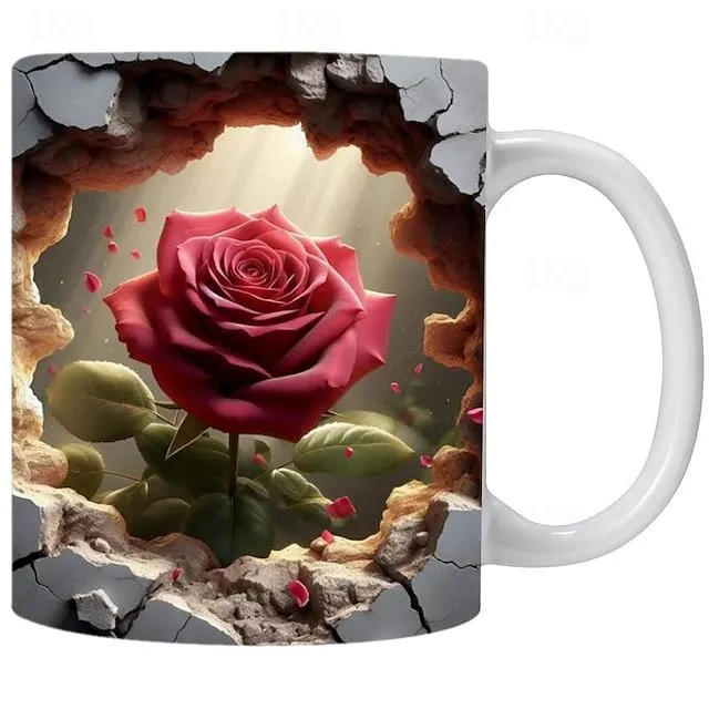 bloemenmok - prachtige koffiekop met bloemmotief, perfect cadeau voor natuurliefhebbers en tuinliefhebbers