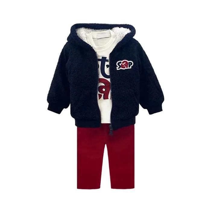 Conjunto Menino 3 Peças Casaco