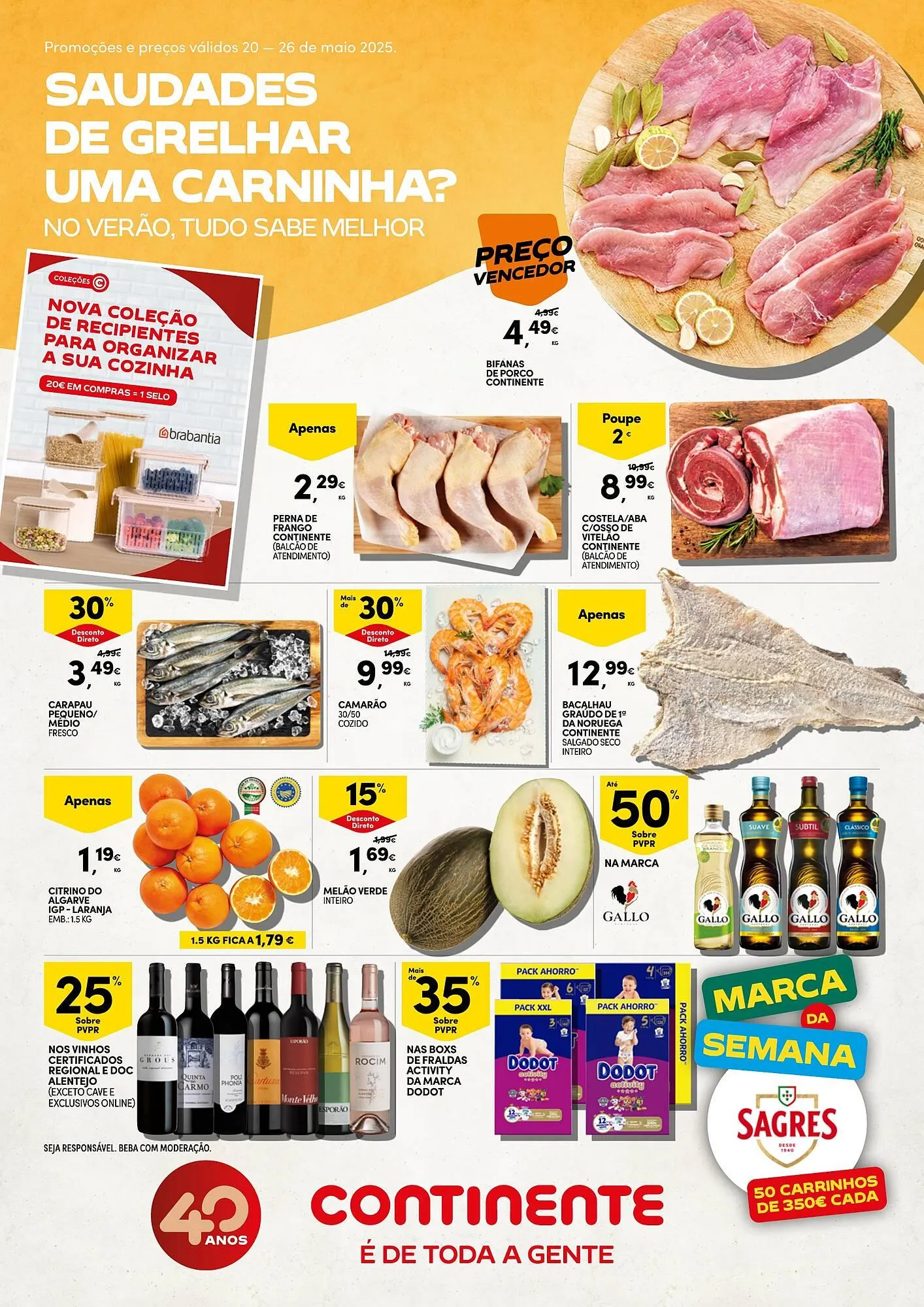 Folheto Folheto Continente de 20 de maio até 26 de maio 2025 - Pagina 1