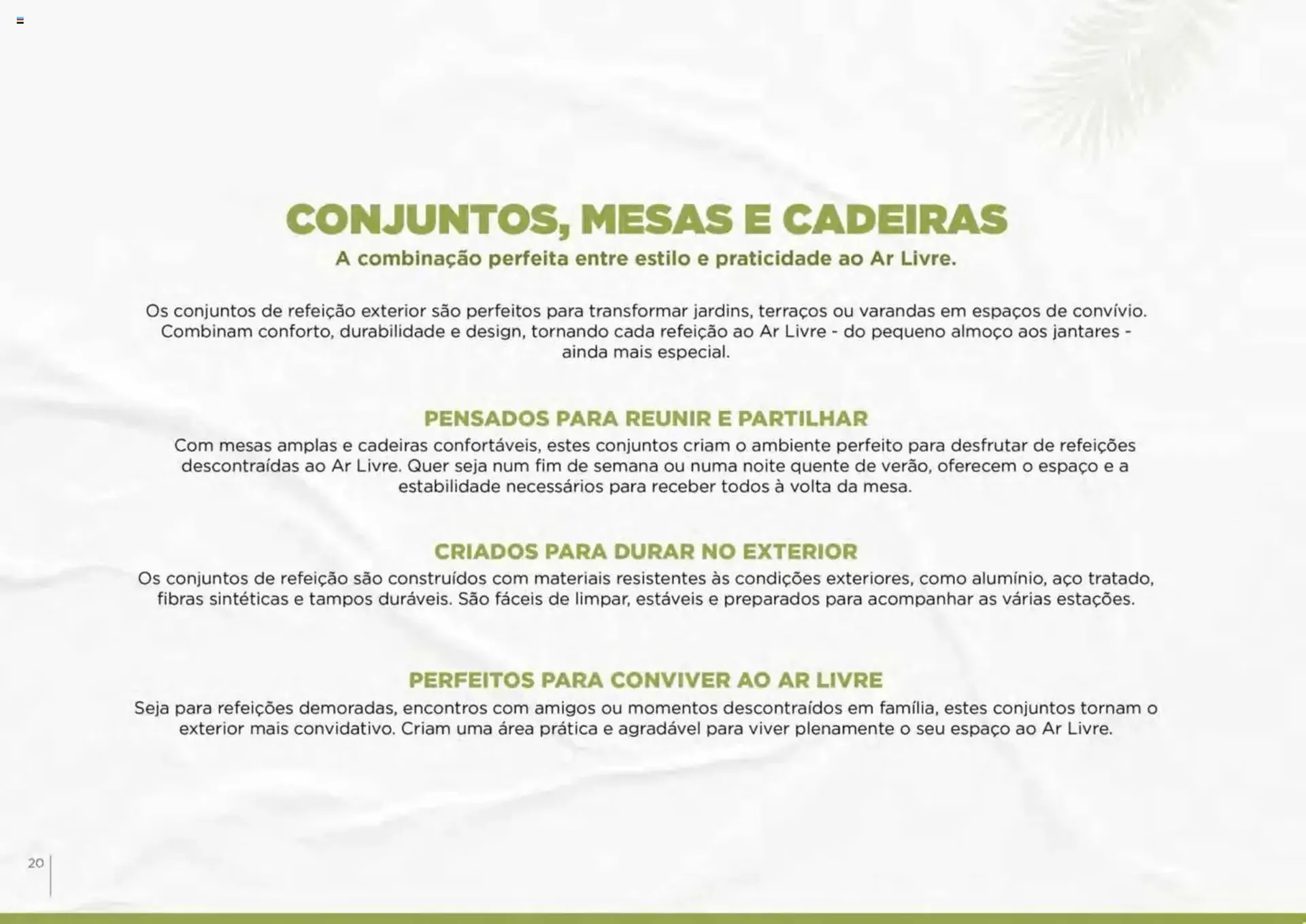 Folheto Catálogo Espaço Casa de 7 de março até 29 de agosto 2026 - Pagina 20