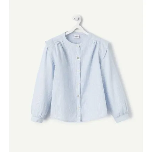 Camisa de mangas compridas, às riscas