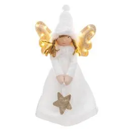 Anjo Decorativo Com Asas Iluminadas