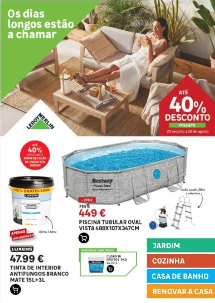 Folheto Até 40% Desconto de 26 de julho até 20 de agosto 2024 - Pagina 1