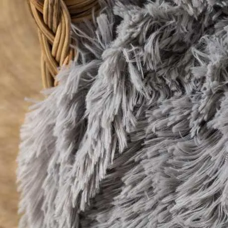 Manta pelo sherpa cinza