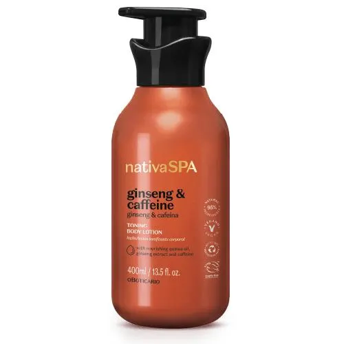 Loção Hidratante Corporal Nativa SPA Ginseng & Cafeína, 400ml