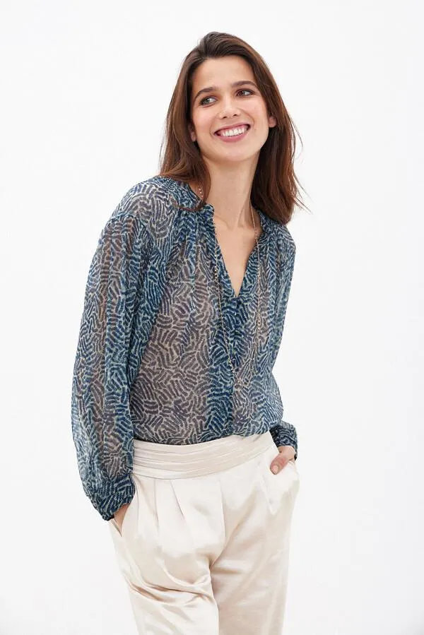 Emily. Blusa fluida estampada