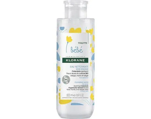 água de limpeza klorane bebé micelar 500ml