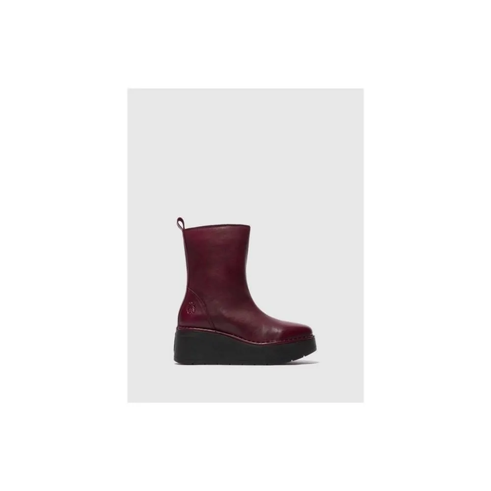Botins Fly London Haze240fly Feminino Bordeaux | DGWEKPY-87