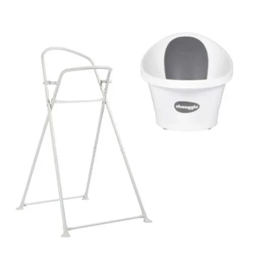 Shnuggle Banheira Ergonómica Cinza Estrelas + Suporte Dobrável