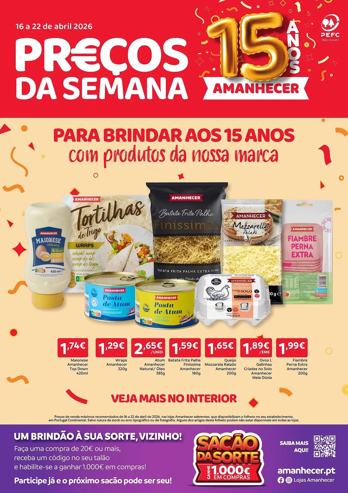 Folheto Folheto Amanhecer de 16 de abril até 22 de abril 2026 - Pagina 1