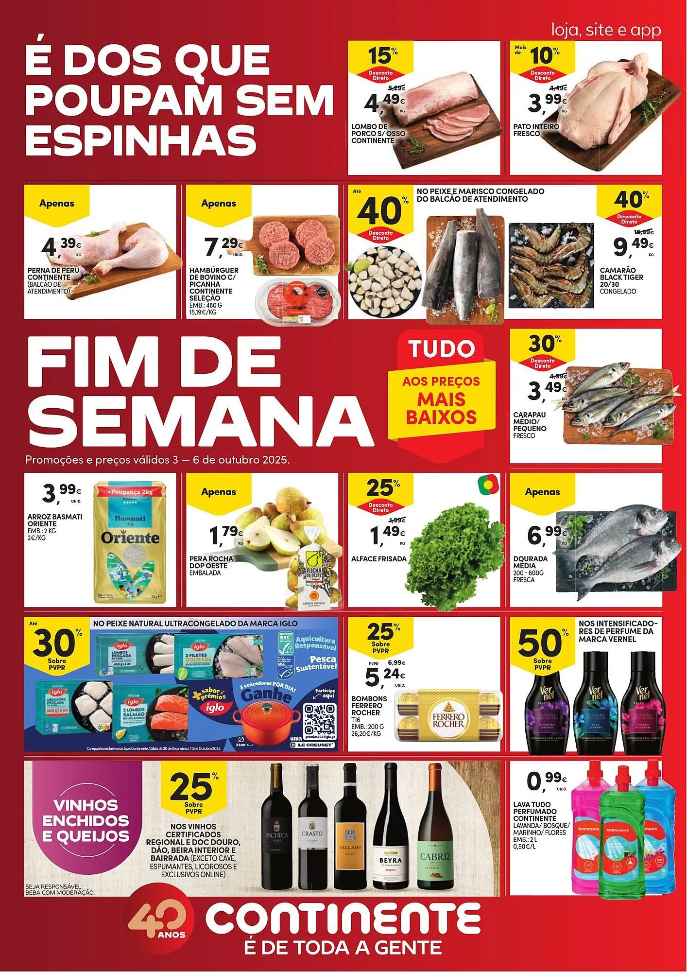 Folheto Folheto Continente de 3 de outubro até 6 de outubro 2025 - Pagina 1
