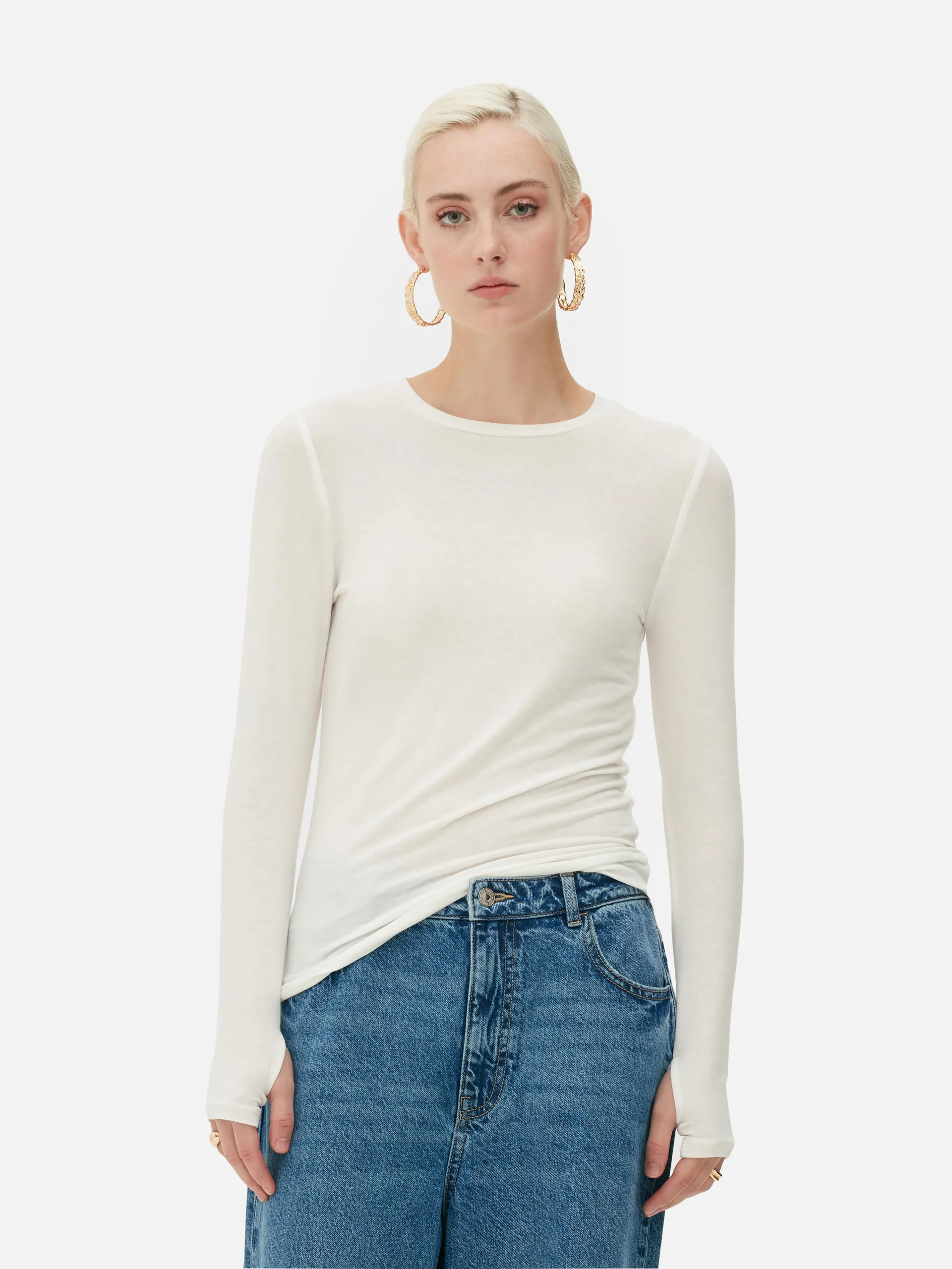 „Rita Ora“ Langarm-Top aus Jersey