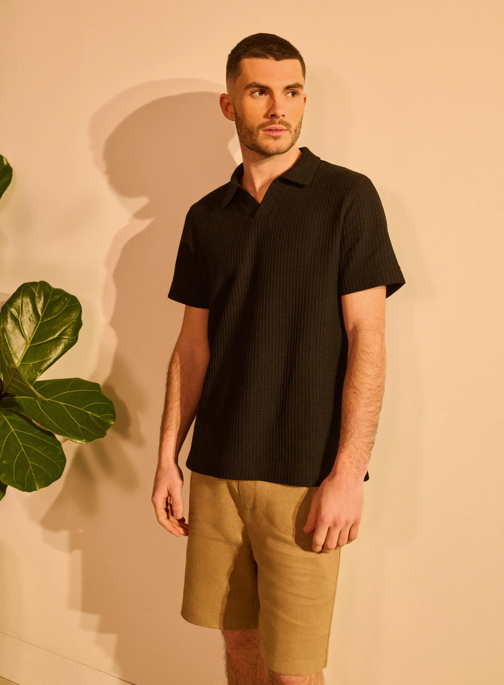 „Kem“ Seersucker-Poloshirt