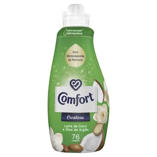 COMFORT Amaciador Roupa Creations Leite de Coco e Óleo de Argão 76 lv