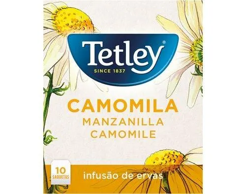 infusão tetley camomila 10 saquetas