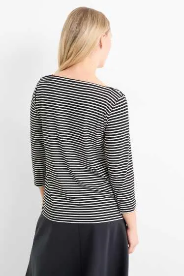 Basic long sleeve top - striped